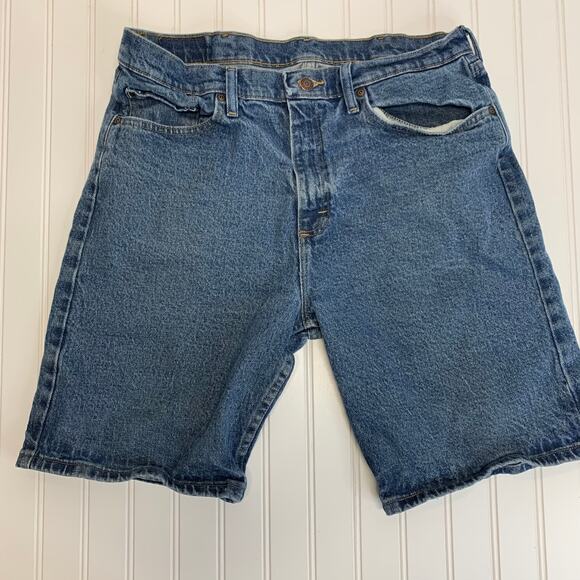 Wrangler Dad Jean Shorts Jorts Sz 34 - Picture 1 of 5